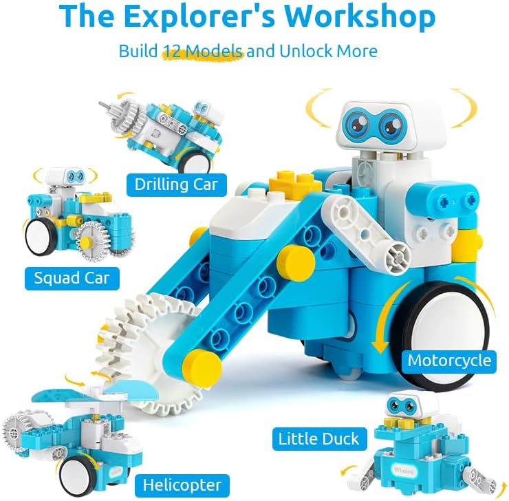 12-in-1 Remote Control & Coding Robot Kit for Kids 4+