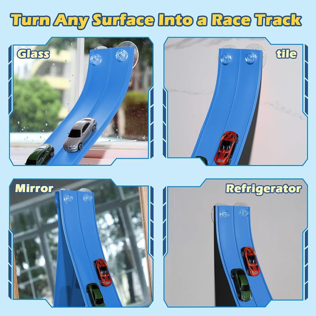 Flex Tracks 15 Ft Starter Set Flexible Race Track for Kids 3+