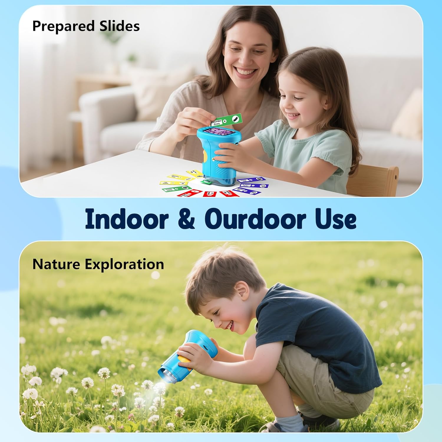 1000X Handheld Microscope for Kids