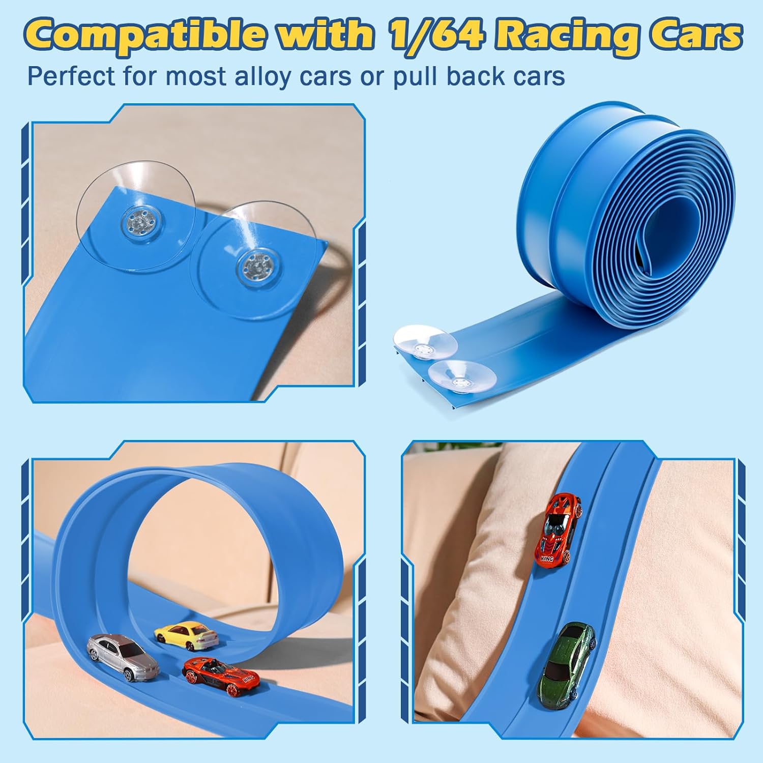 Flex Tracks 15 Ft Starter Set Flexible Race Track for Kids 3+