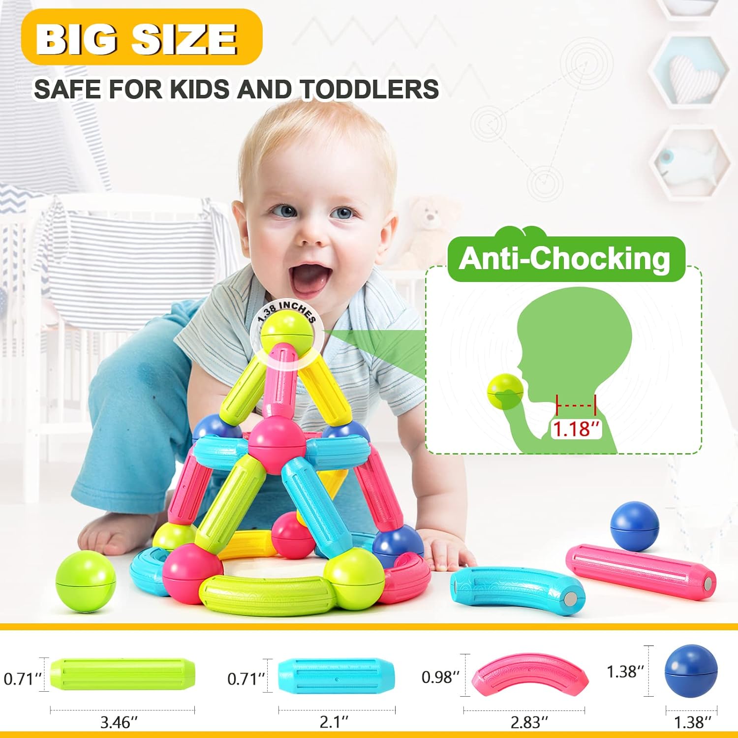 Magnetic Blocks Building DIY Learning Educational Toys Gift- Starter Set