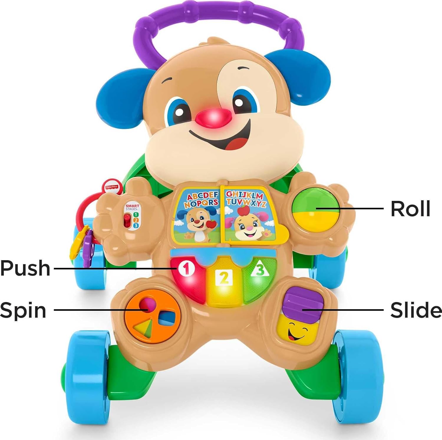 Learn Smart Stages Puppy Walker with Educational Music Lights & Activities for Infants Ages 6+ Months