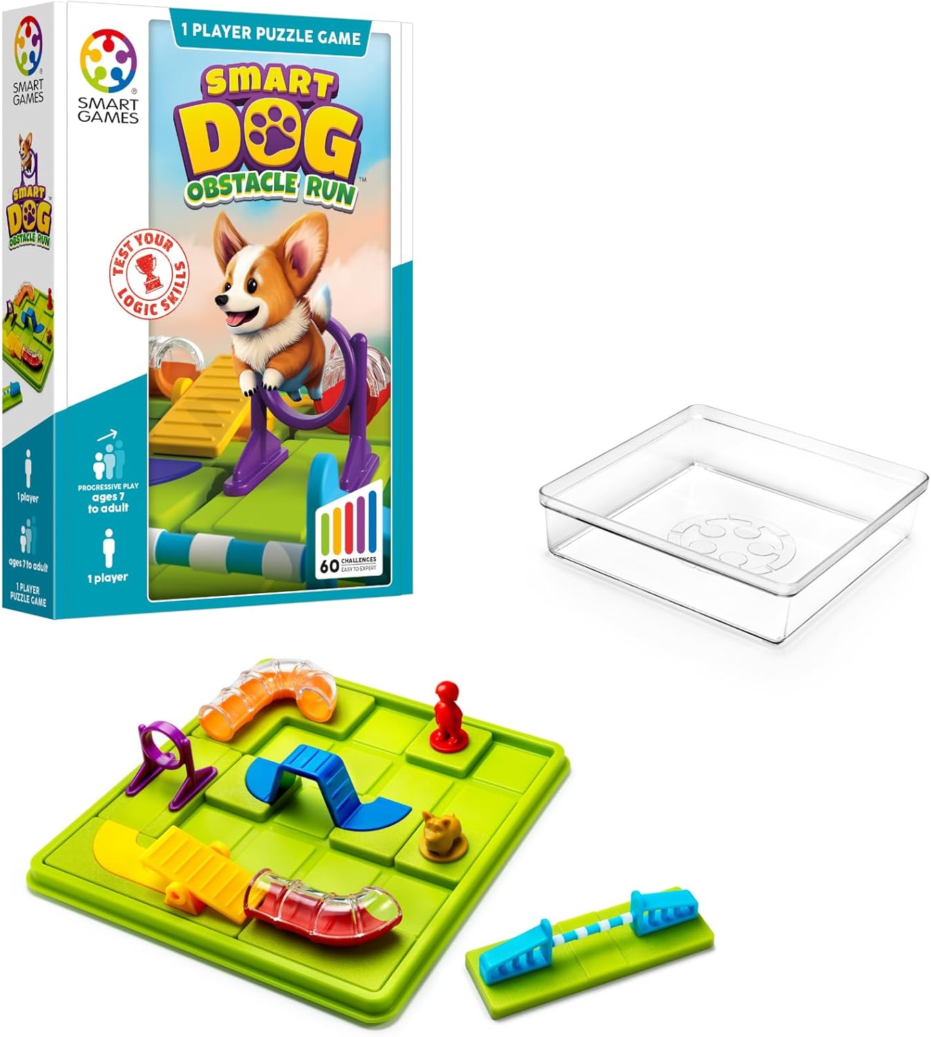 Smart Dog: Agility Course Travel-Friendly Logic Game for Ages 7 - Adult with 60 Challenges