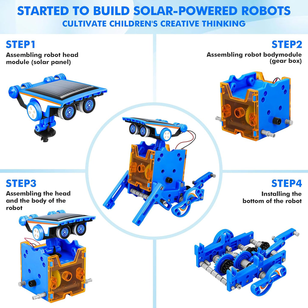 13-in-1 Education Solar Power Robots Toys for Boys Age 8+