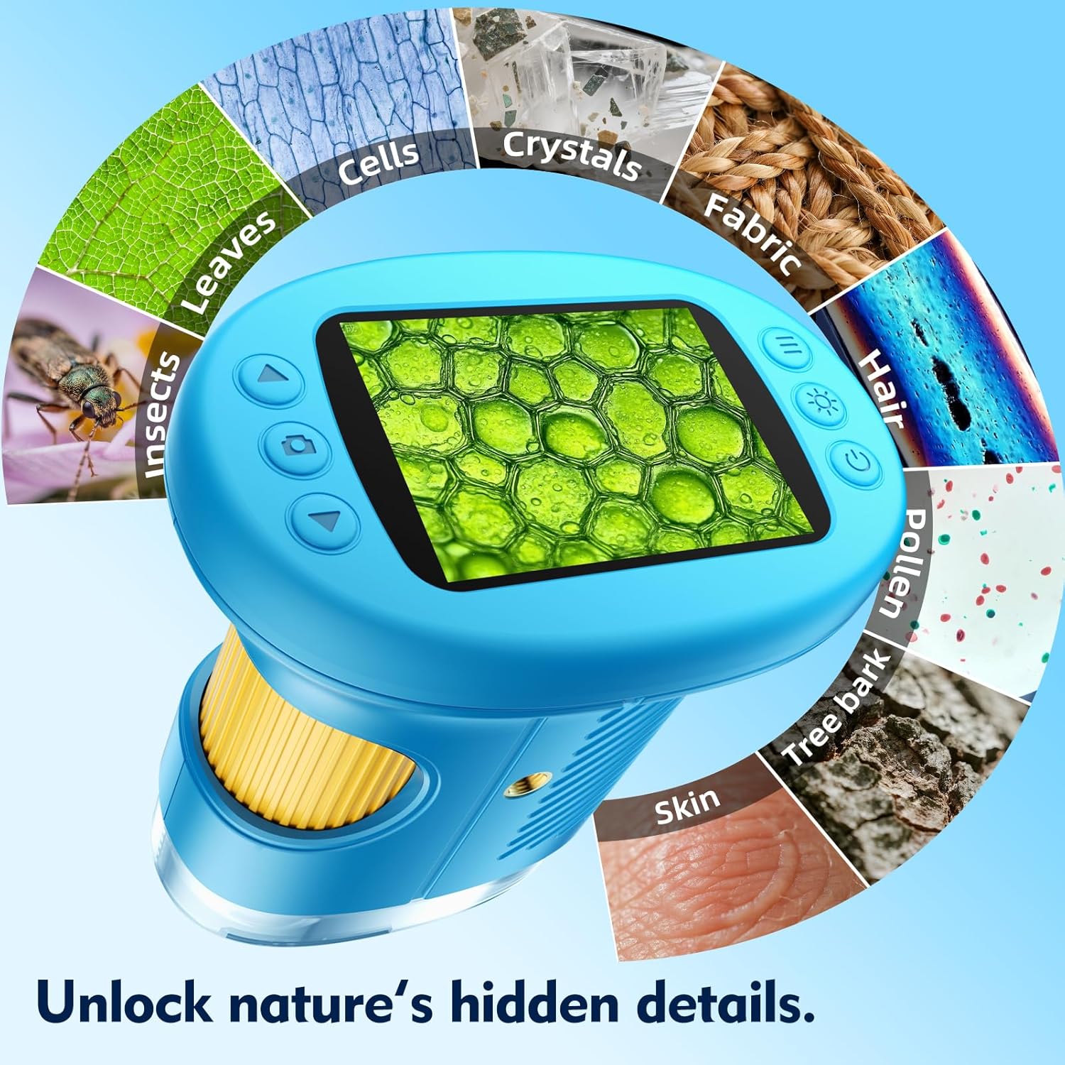 1000X Handheld Microscope for Kids