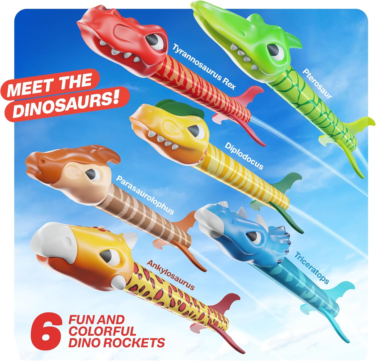 Dinosaur Toy Rocket Launcher for Kids Toys