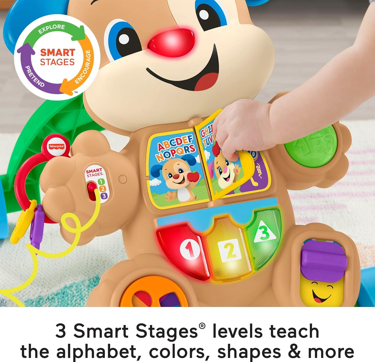 Learn Smart Stages Puppy Walker with Educational Music Lights & Activities for Infants Ages 6+ Months