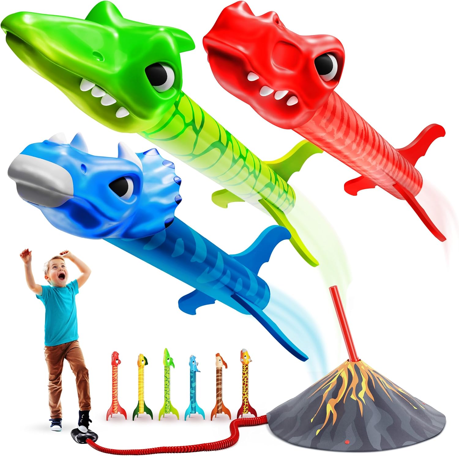 Dinosaur Toy Rocket Launcher for Kids Toys
