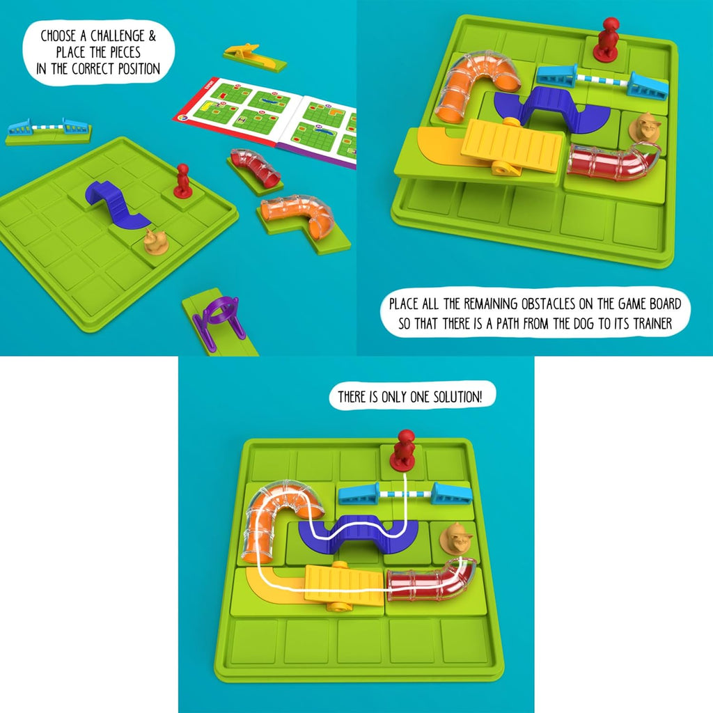 Smart Dog: Agility Course Travel-Friendly Logic Game for Ages 7 - Adult with 60 Challenges