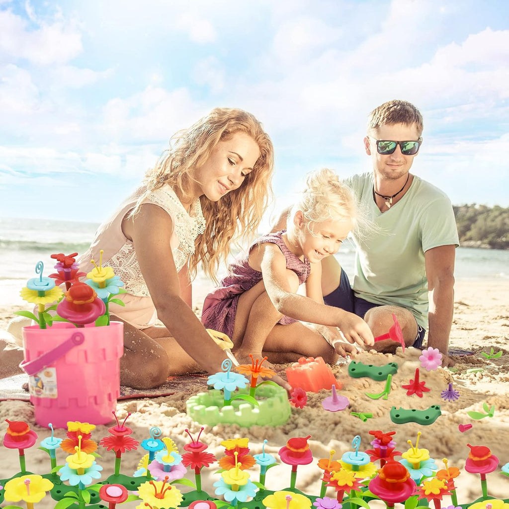 3-6 Years Old Toddler Toys - Flower Garden Building Toy with Insect Pegs