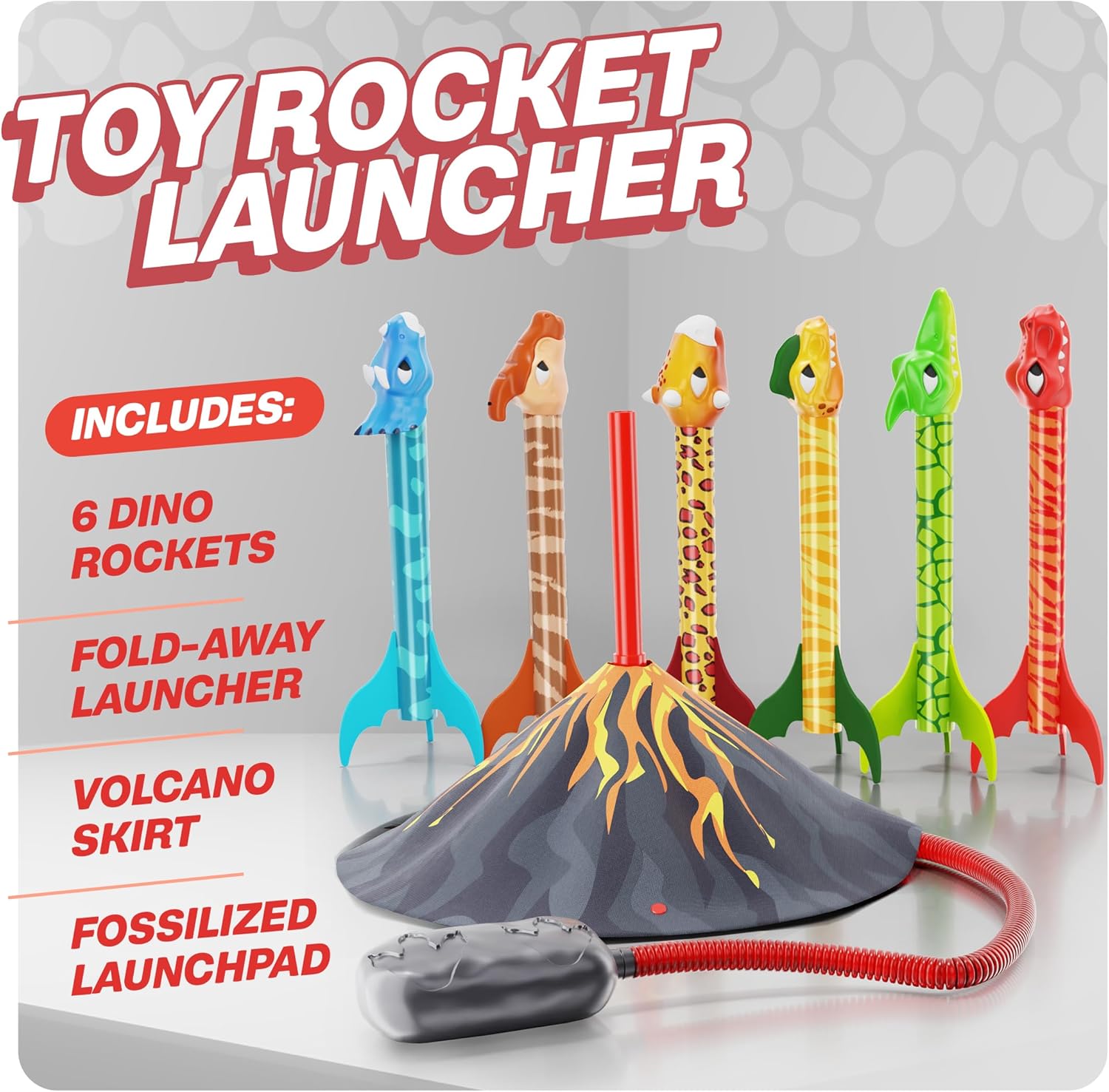 Dinosaur Toy Rocket Launcher for Kids Toys