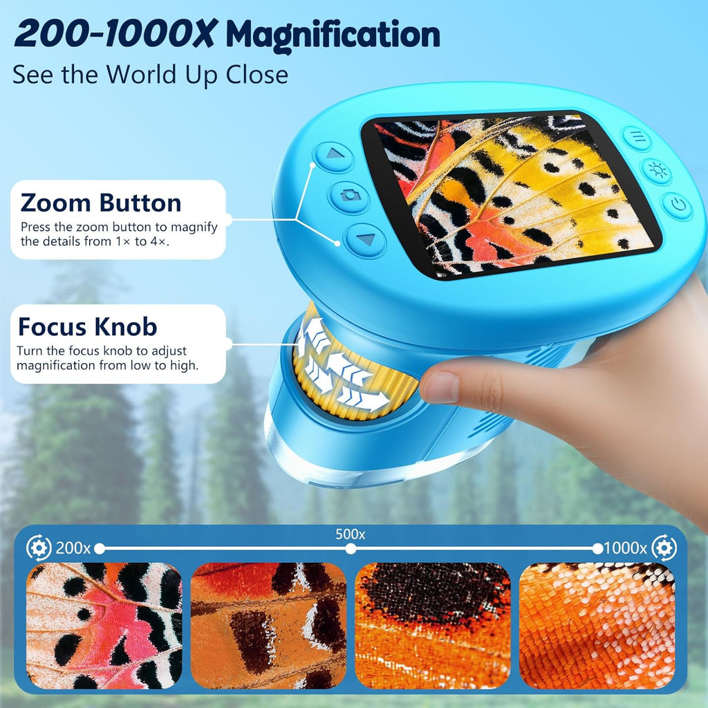 1000X Handheld Microscope for Kids