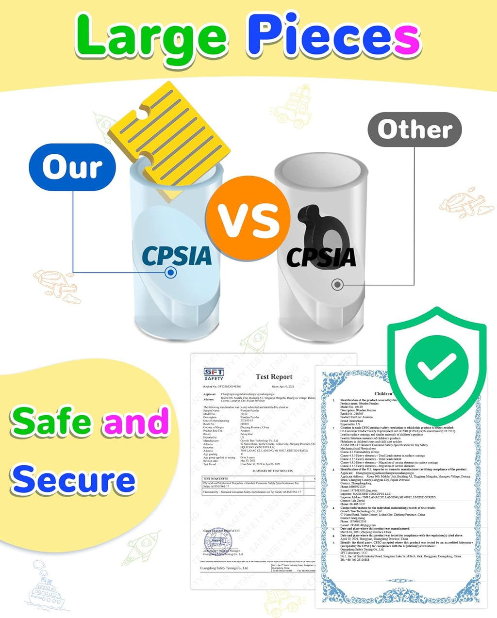 Wooden Toddler Puzzles Gifts Toys for 1 2 3 Years Old Boys Girls