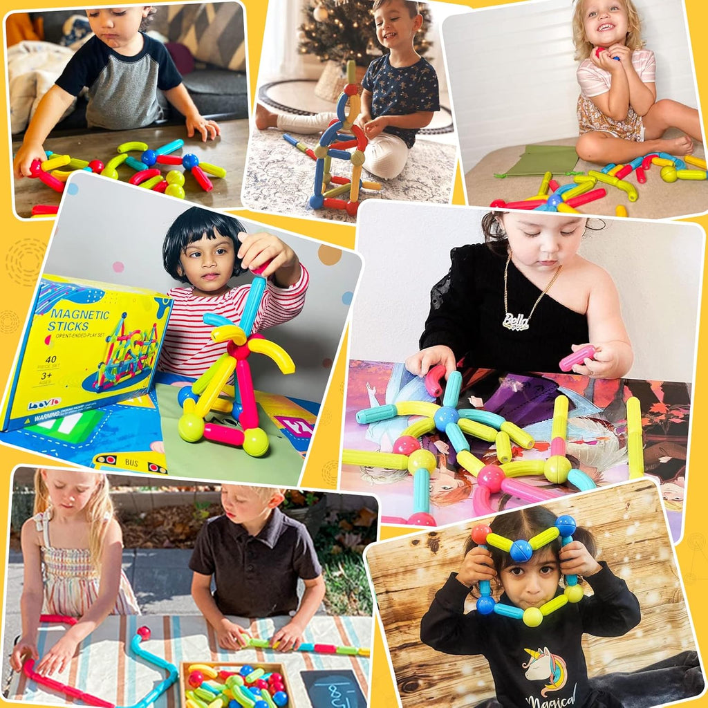 Magnetic Blocks Building DIY Learning Educational Toys Gift- Starter Set