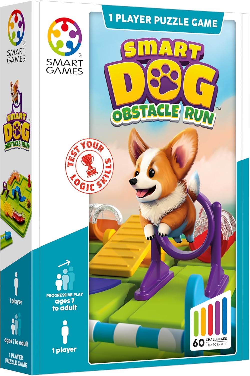 Smart Dog: Agility Course Travel-Friendly Logic Game for Ages 7 - Adult with 60 Challenges