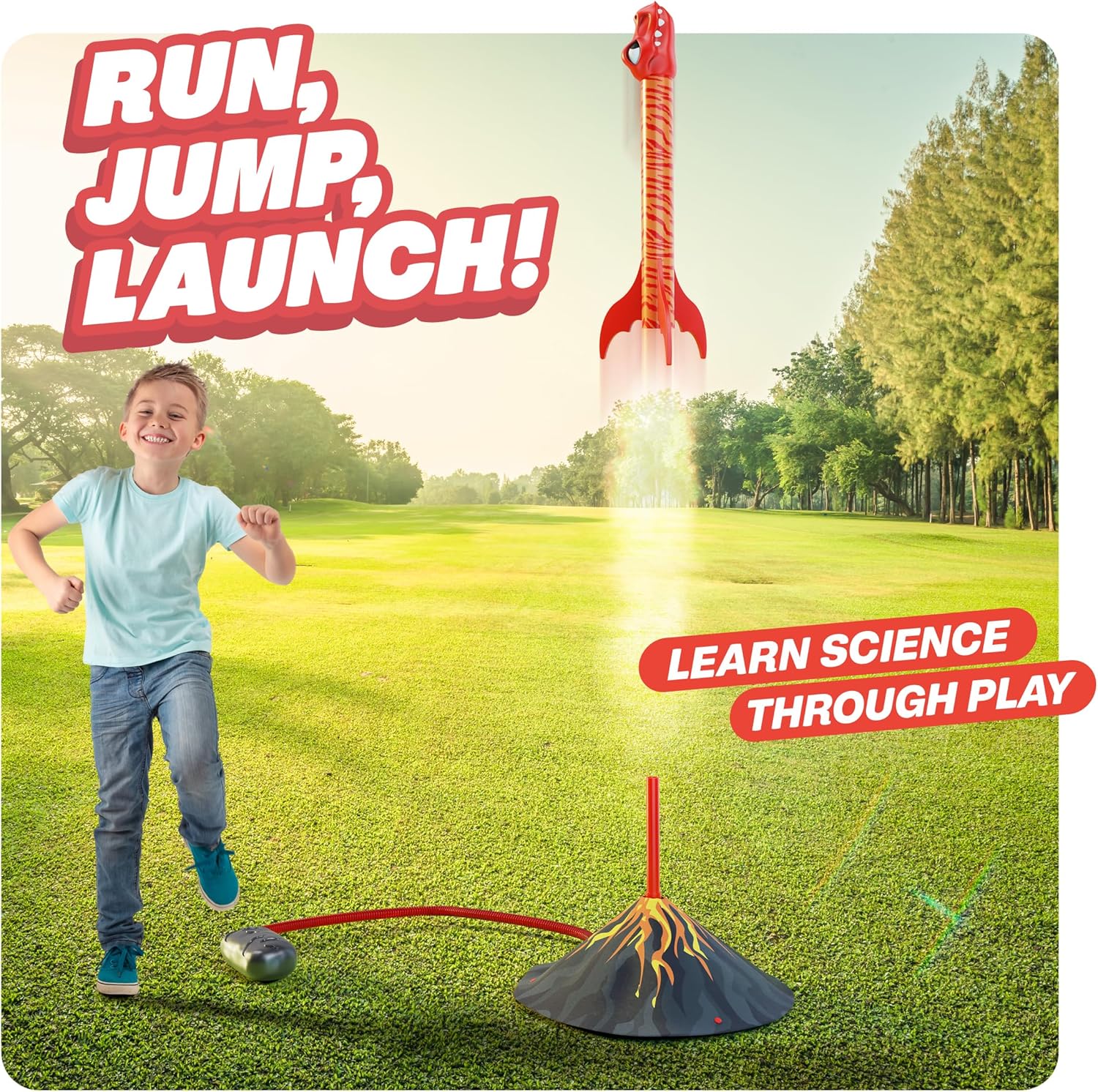 Dinosaur Toy Rocket Launcher for Kids Toys